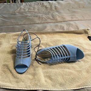 Women’s light blue strappy sandals. Brand new tags still on them